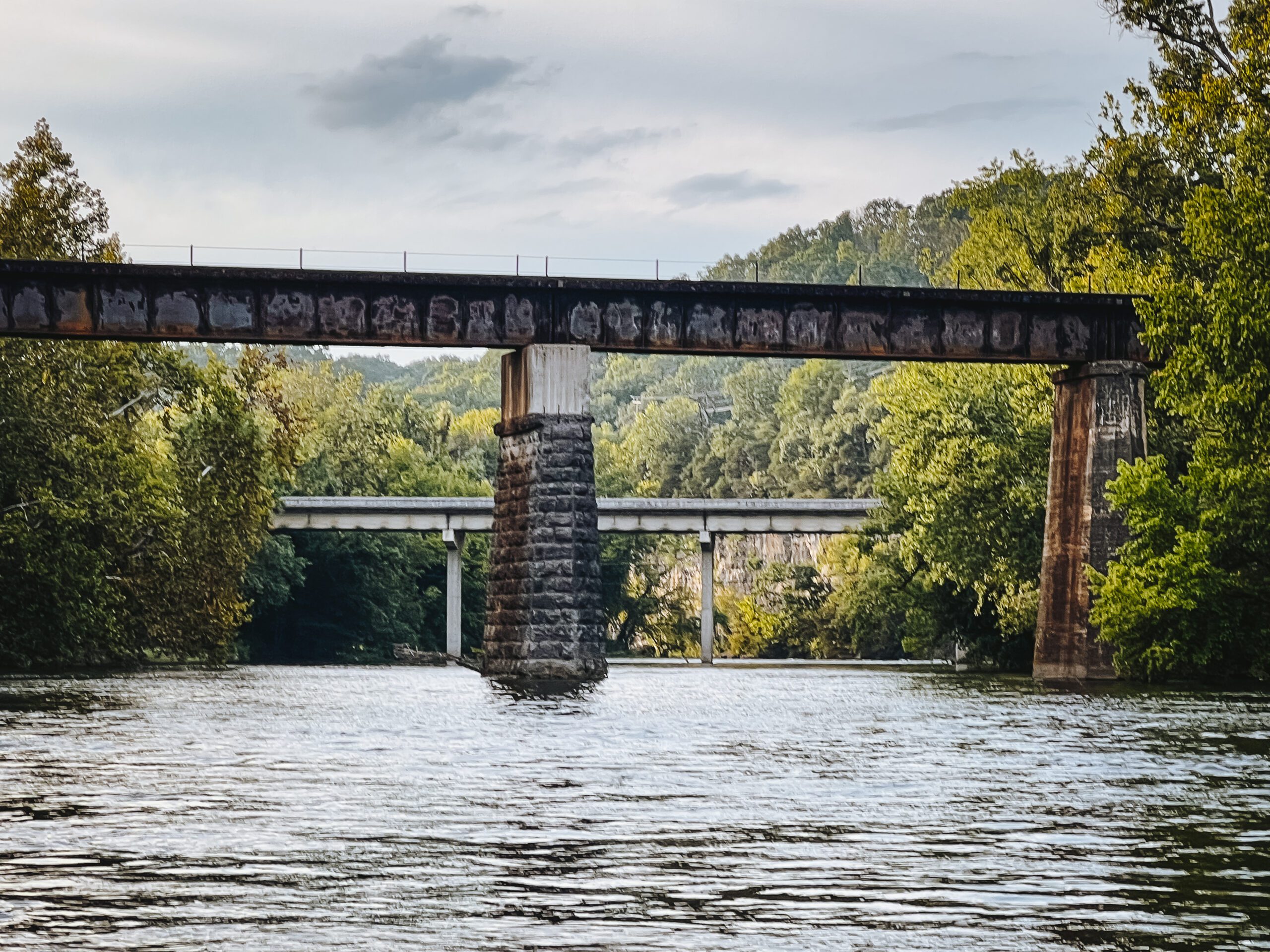 Watauga River in East Tennesseed Watauga River Persinger Bridge